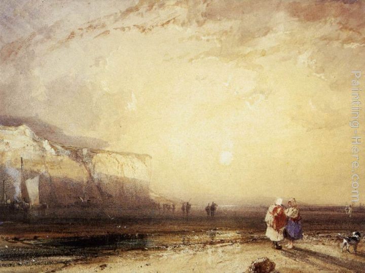 Richard Parkes Bonington Sunset in the Pays de Caux
